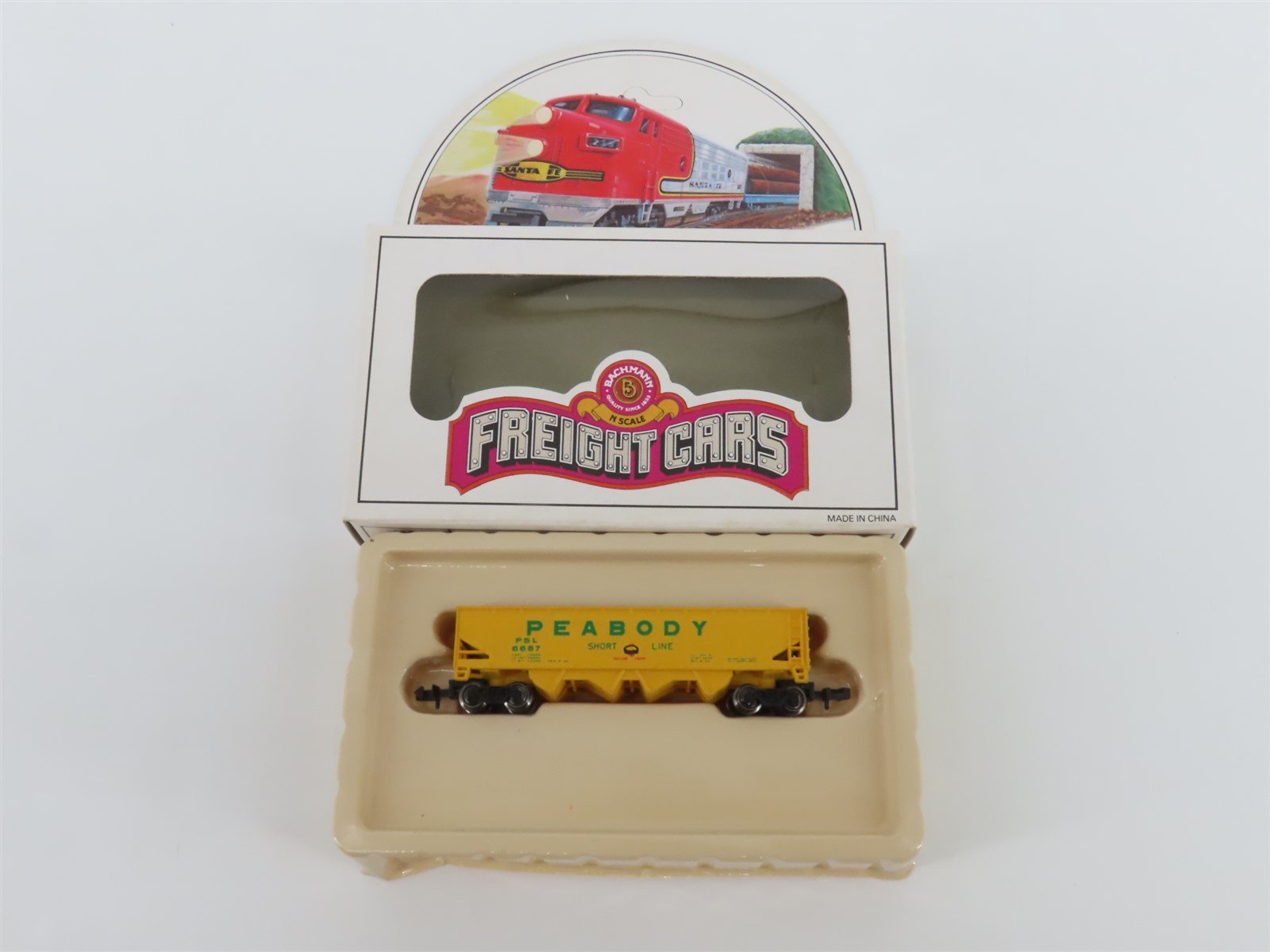 N Scale Bachmann 73660 PSL Peabody Short Line 4-Bay 41' Open Hopper #6687