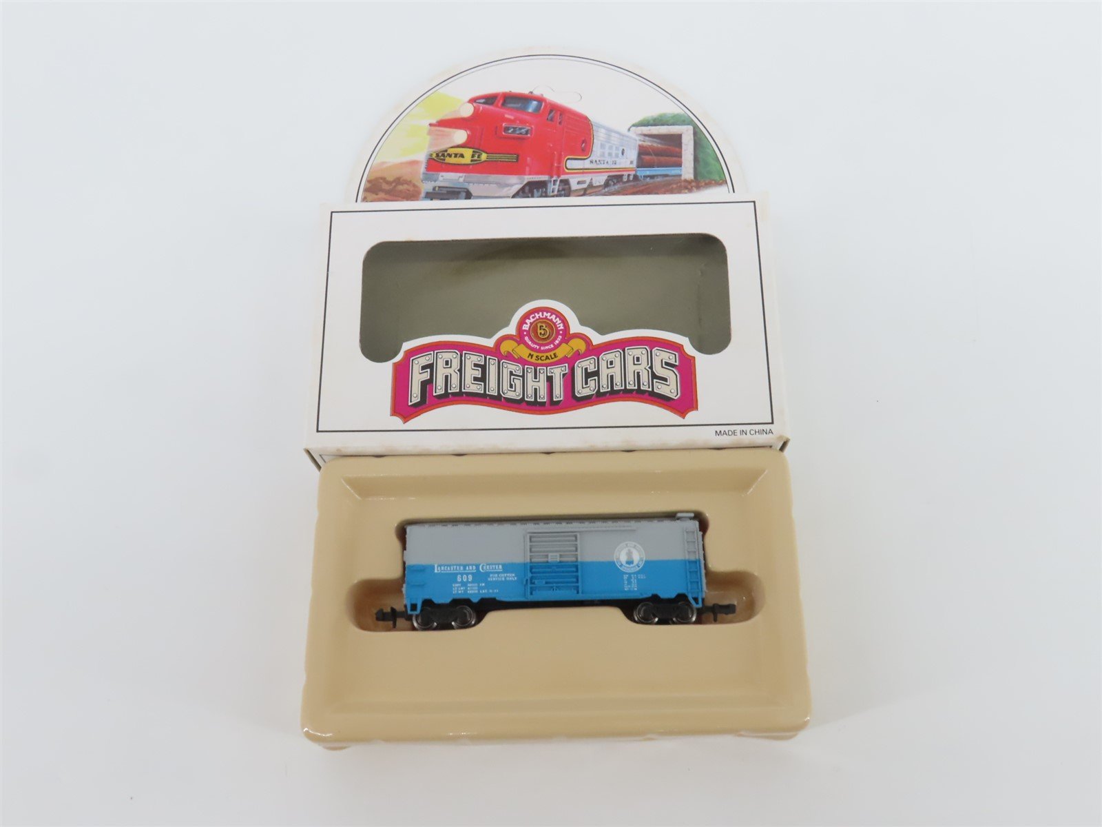 N Scale Bachmann 73660 L&C Lancaster & Chester 41' Steel Box Car #609