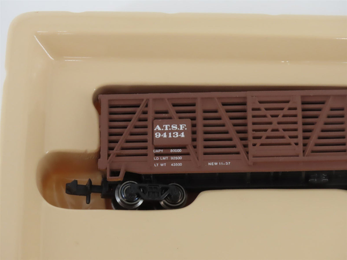 N Scale Bachmann 73660 ATSF Santa Fe Railroad 41&#39; Wood Stock Car #94134