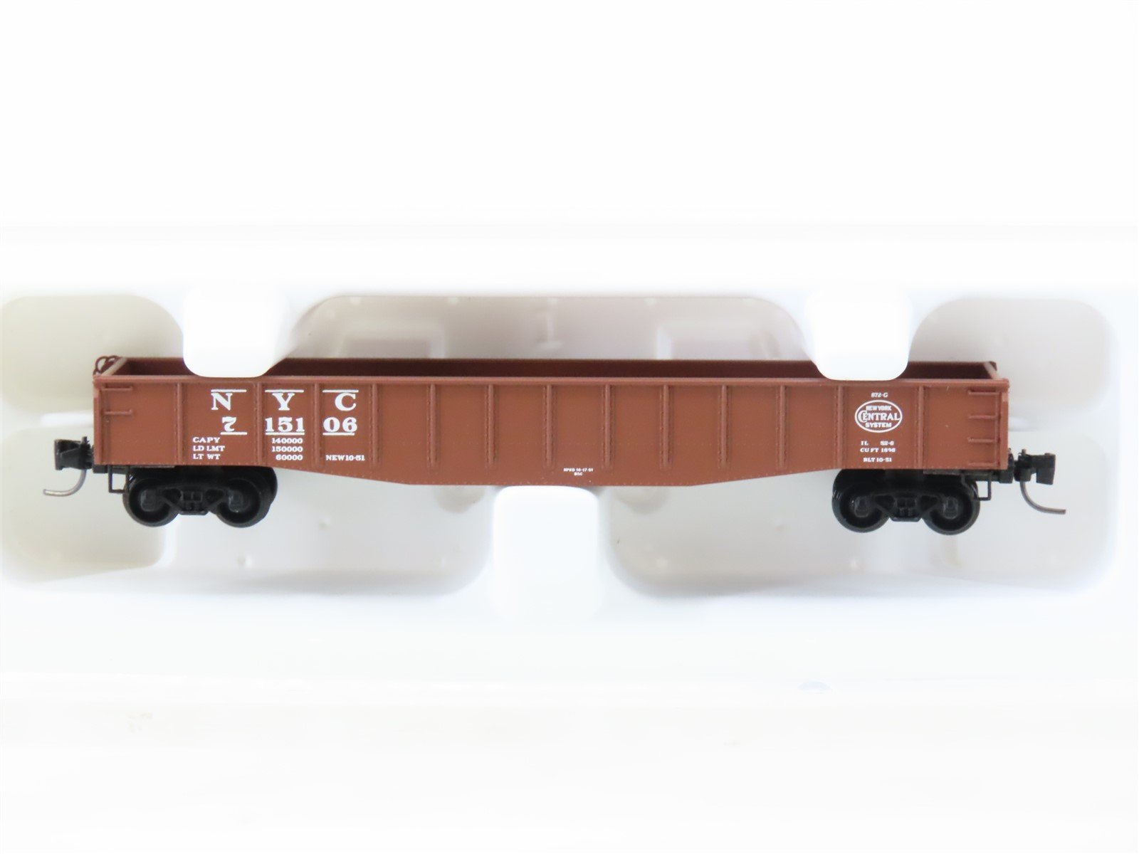 Z Scale Micro-Trains MTL 13102-2 NYC New York Central 50' Gondola #715106