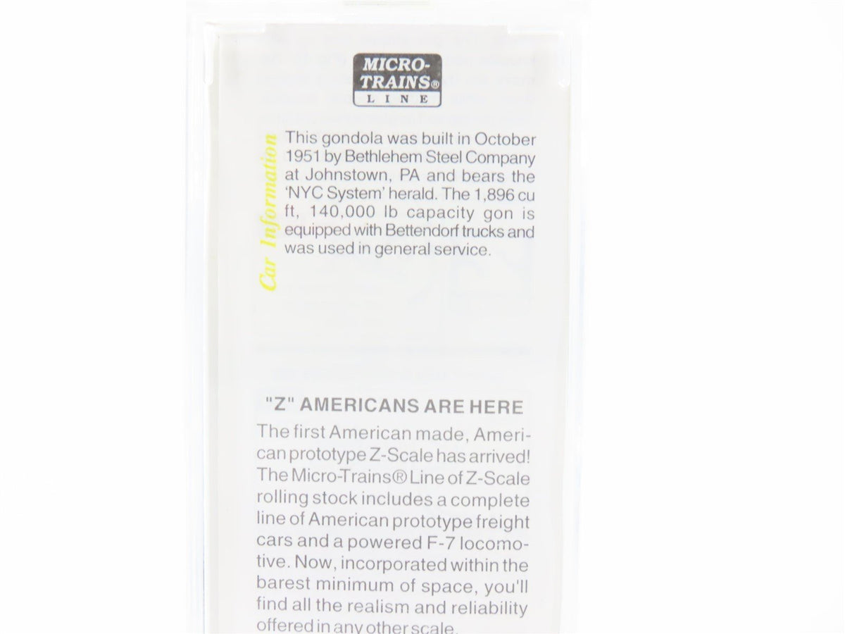 Z Scale Micro-Trains MTL 13102-2 NYC New York Central 50&#39; Gondola #715106