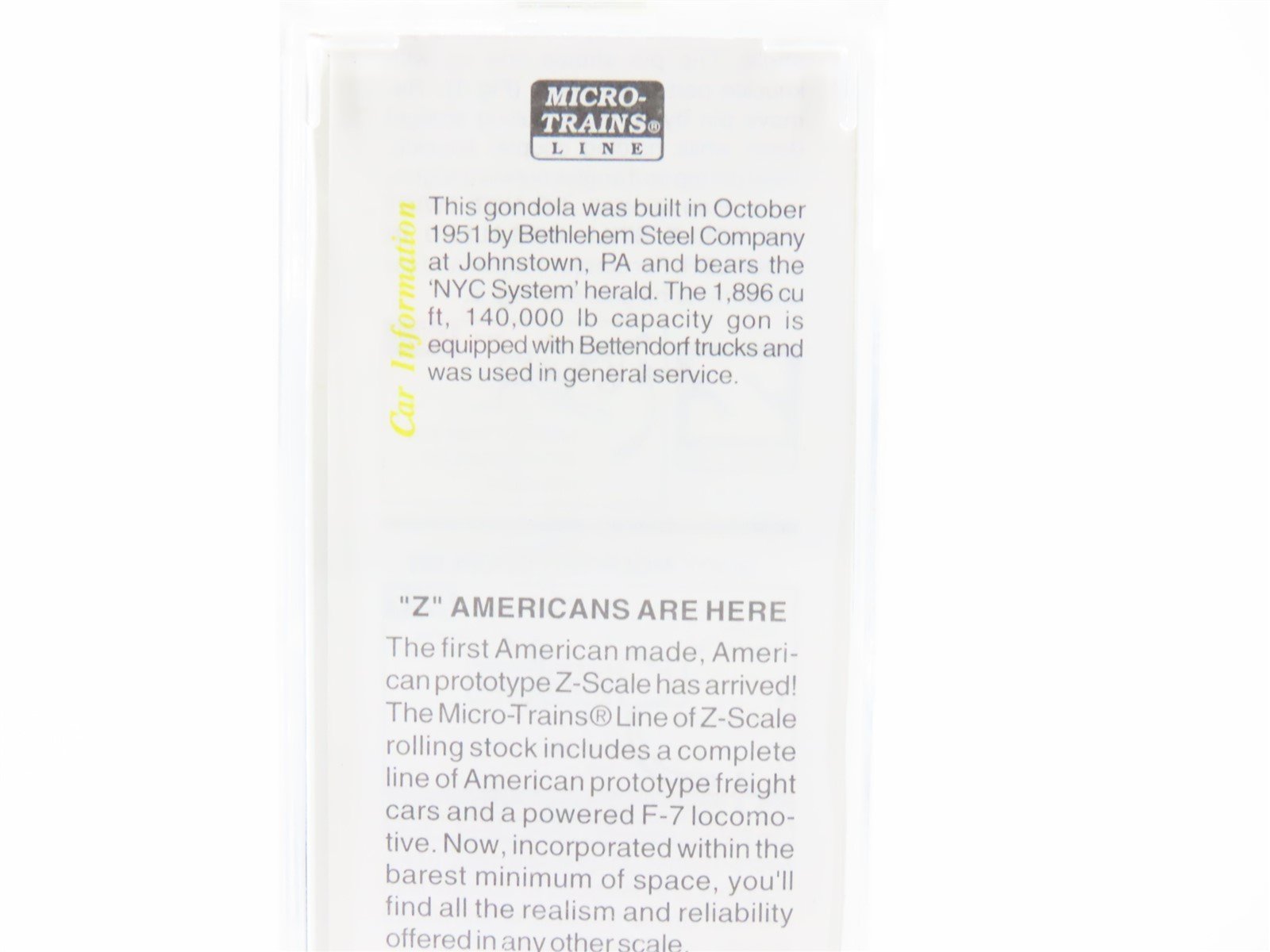 Z Scale Micro-Trains MTL 13102-2 NYC New York Central 50' Gondola #715106
