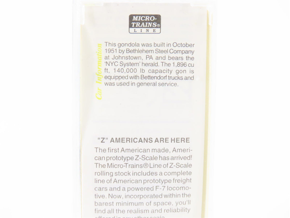 Z Scale Micro-Trains MTL 13102-2 NYC New York Central 50&#39; Gondola #715106