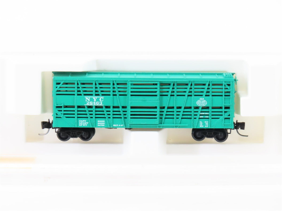 Z Scale Micro-Trains MTL 13806-2 NYC New York Central 40&#39; Stock Car #28463