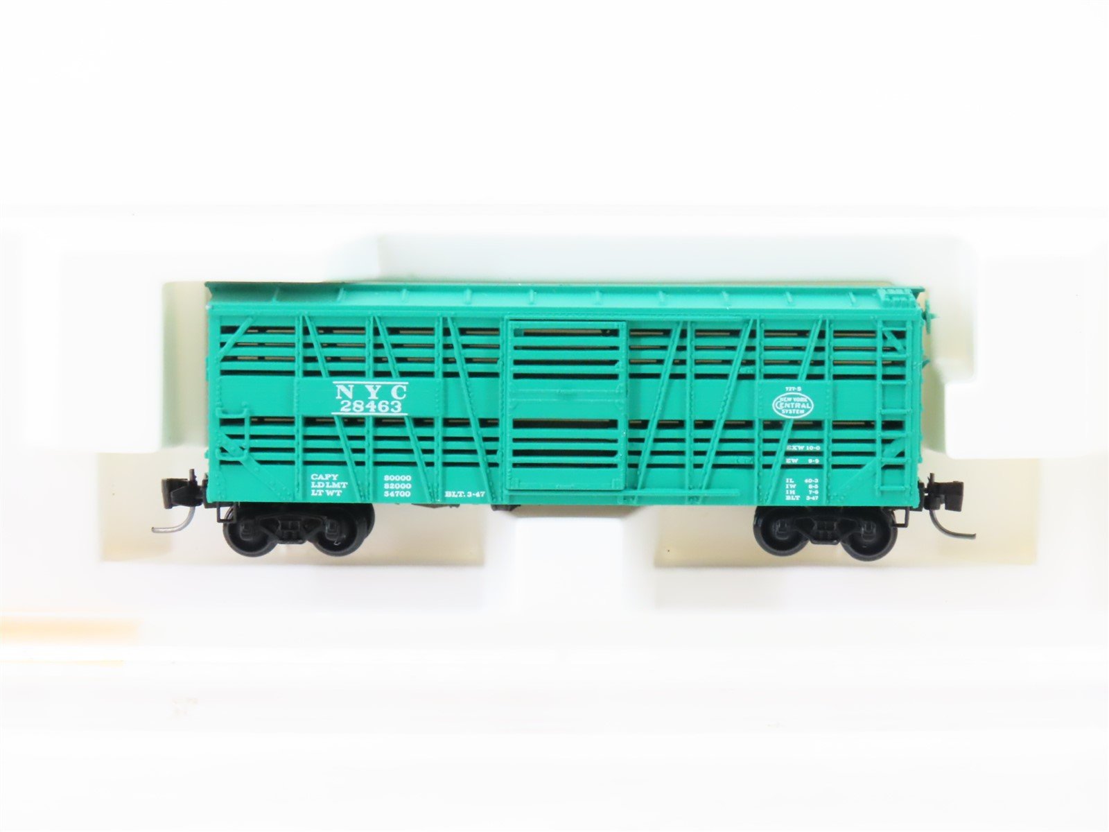 Z Scale Micro-Trains MTL 13806-2 NYC New York Central 40' Stock Car #28463