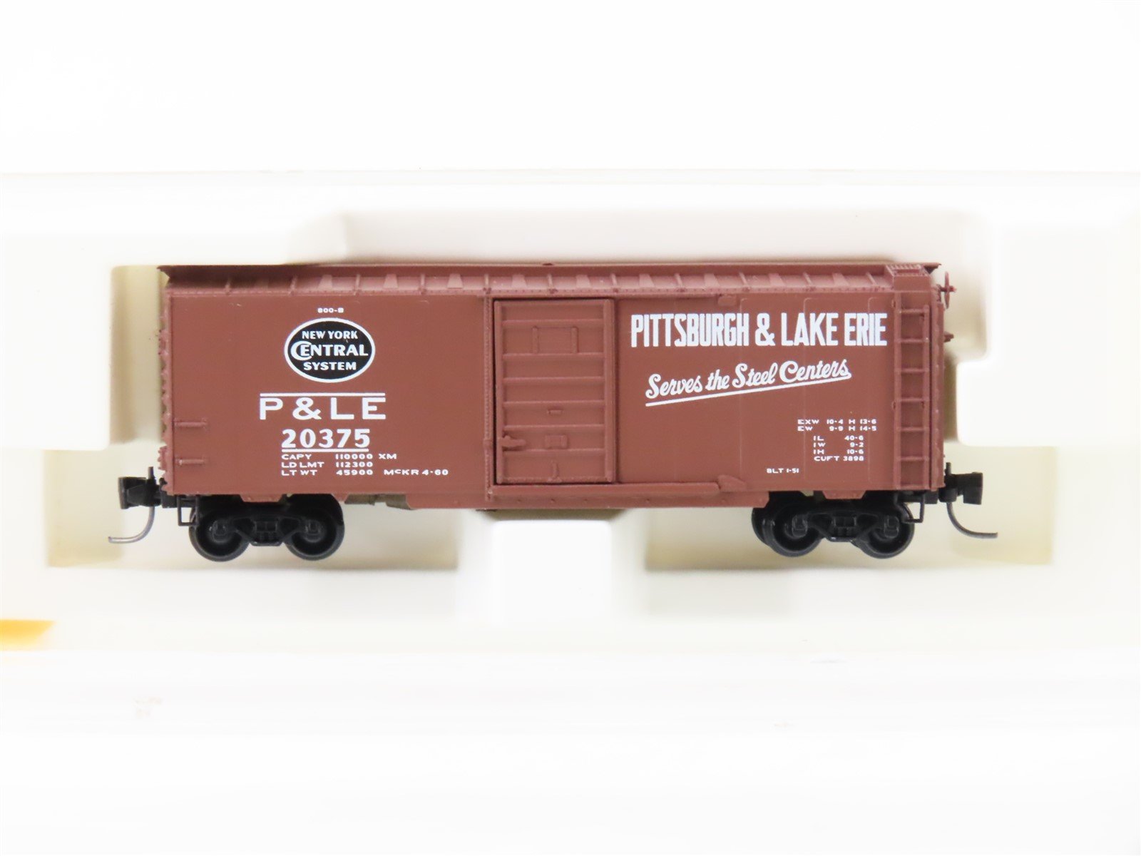 Z Micro-Trains MTL 14105-2 NYC P&LE Pittsburgh & Lake Erie 40' Box Car #20375