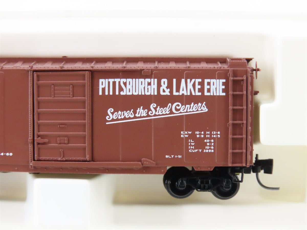 Z Micro-Trains MTL 14105-2 NYC P&amp;LE Pittsburgh &amp; Lake Erie 40&#39; Box Car #20375