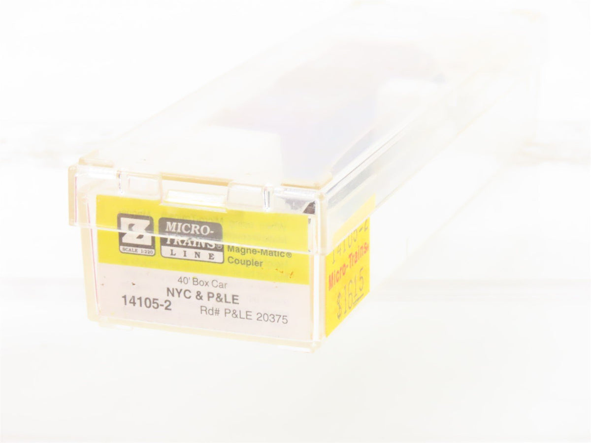 Z Micro-Trains MTL 14105-2 NYC P&amp;LE Pittsburgh &amp; Lake Erie 40&#39; Box Car #20375