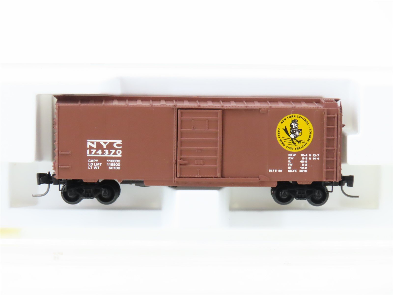Z Micro-Trains MTL 14117-2 NYC New York Central "Early Bird" 40' Box Car #174370