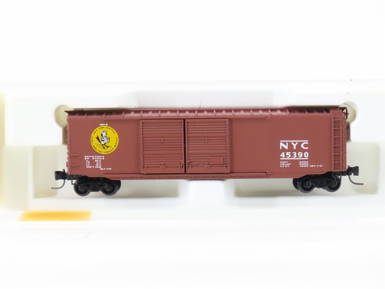 Z Micro-Trains MTL 13716-2 NYC New York Central "Early Bird" 50' Box Car #45390