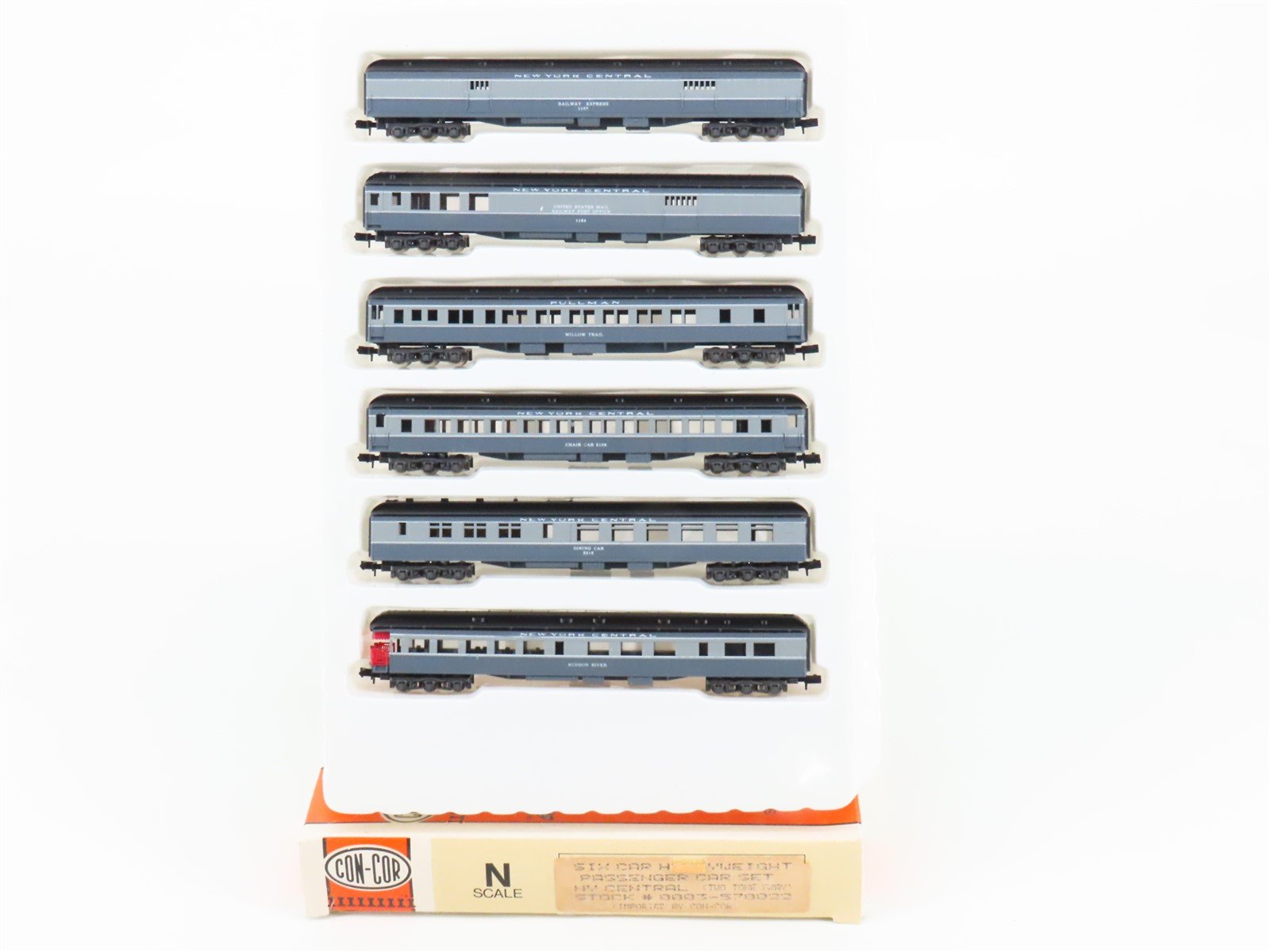 N Scale Con-Cor 0003-570022 NYC New York Central Heavyweight Passenger 6-Car Set