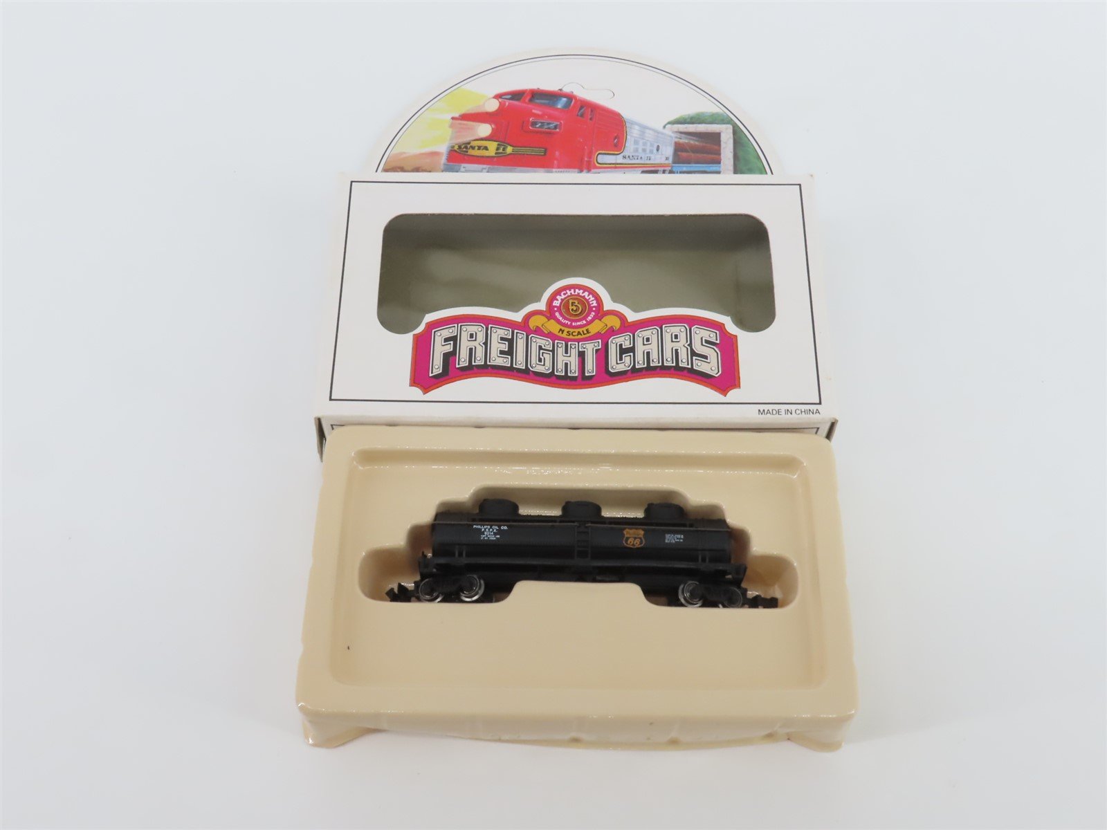 N Scale Bachmann 73660 PSPX Phillips Oil Co. 42' Triple Dome Tank Car #9214