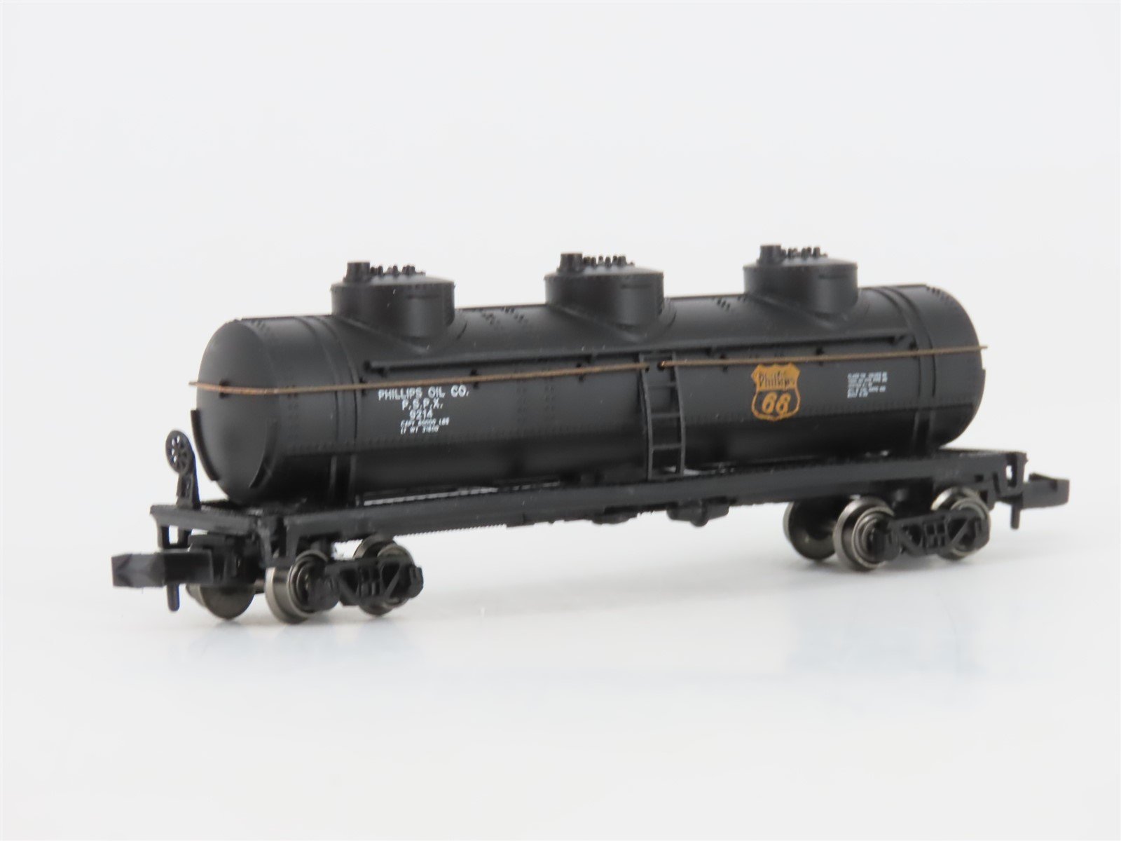 N Scale Bachmann 73660 PSPX Phillips Oil Co. 42' Triple Dome Tank Car #9214