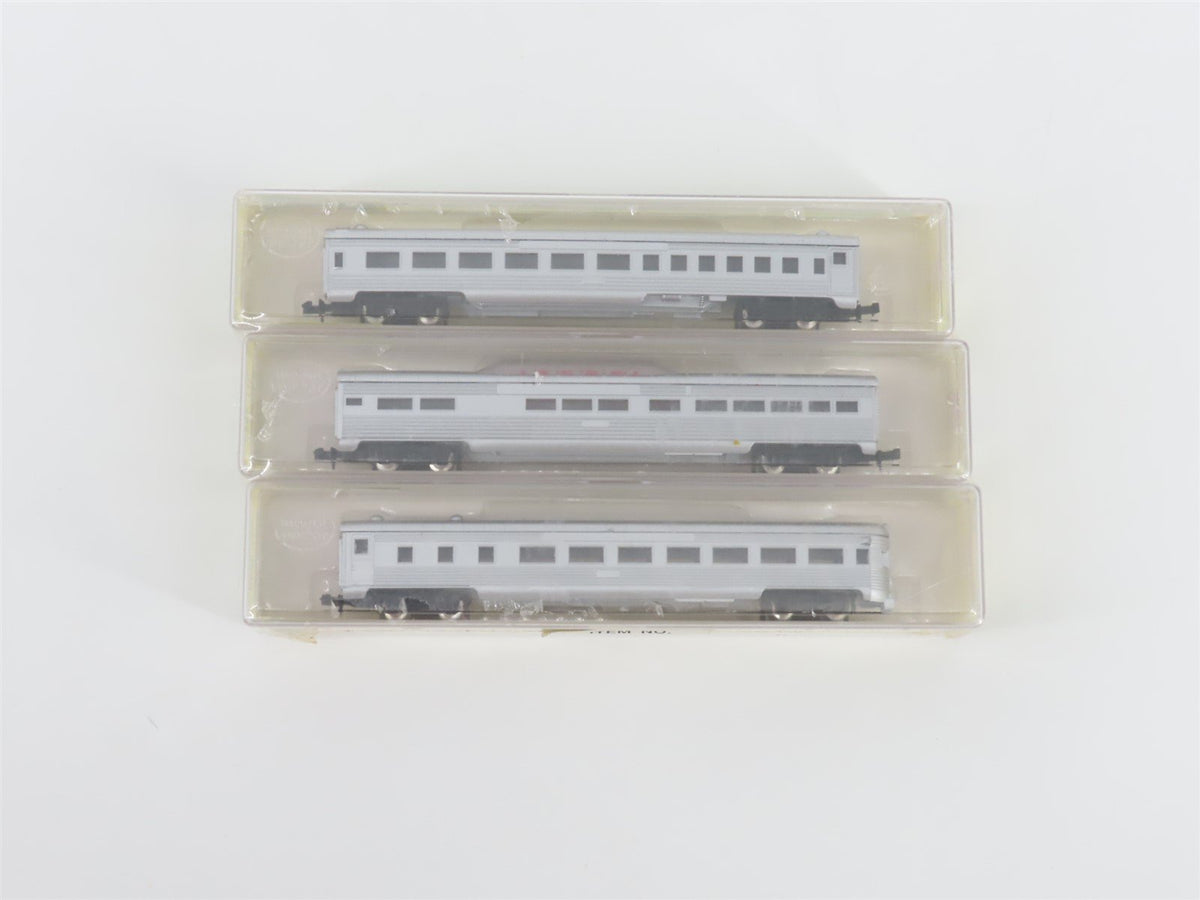 N Scale Model Power 3030-3 Unlettered Streamline Passenger 3-Pack Sealed