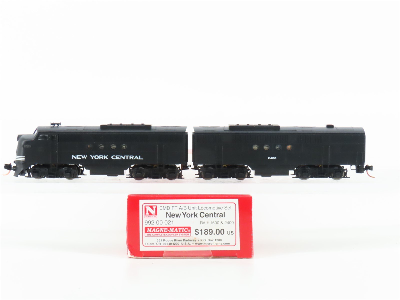 N Micro-Trains MTL 99200021 NYC EMD FTA/B Diesel Set #1600/2400 - DCC Ready