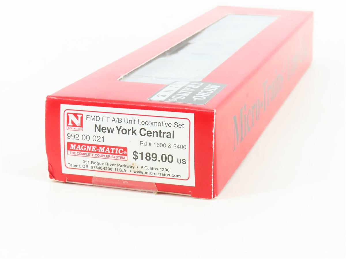 N Micro-Trains MTL 99200021 NYC EMD FTA/B Diesel Set #1600/2400 - DCC Ready