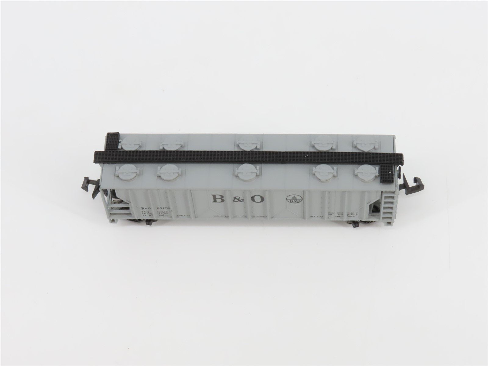 N Scale Bachmann 73660 B&O Baltimore & Ohio 3-Bay Covered Hopper #837082