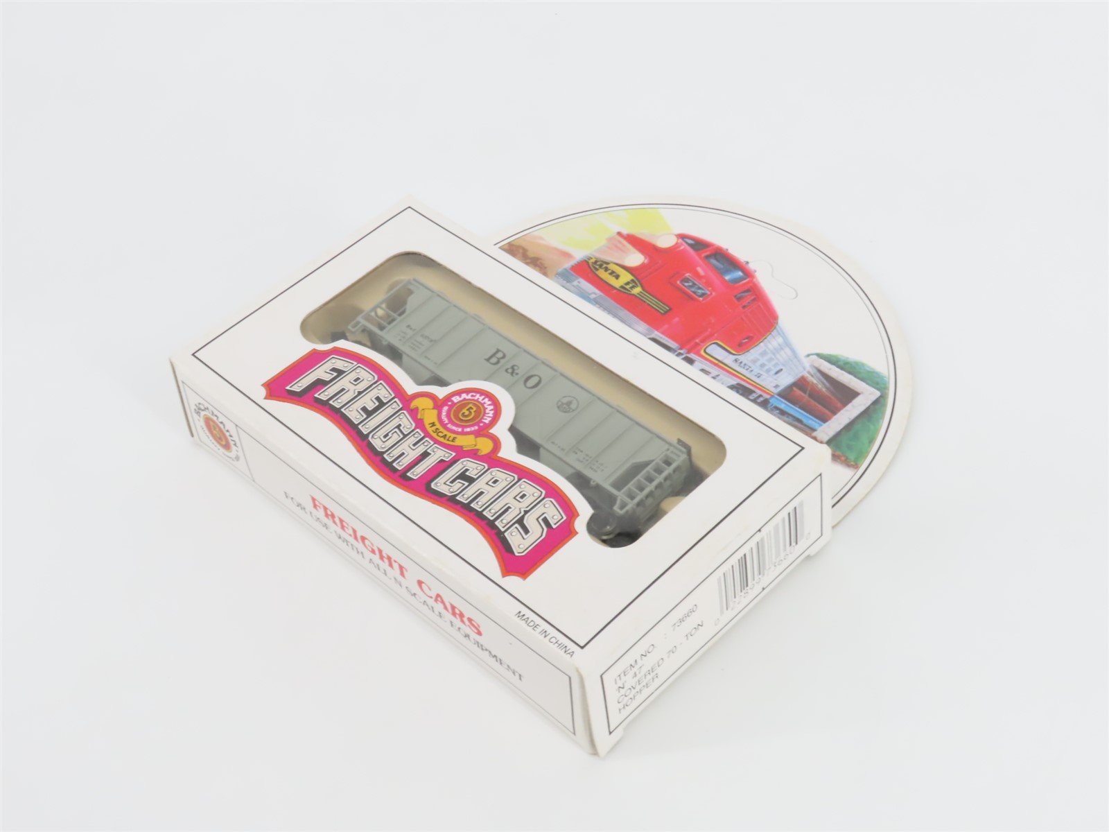 N Scale Bachmann 73660 B&O Baltimore & Ohio 3-Bay Covered Hopper #837082