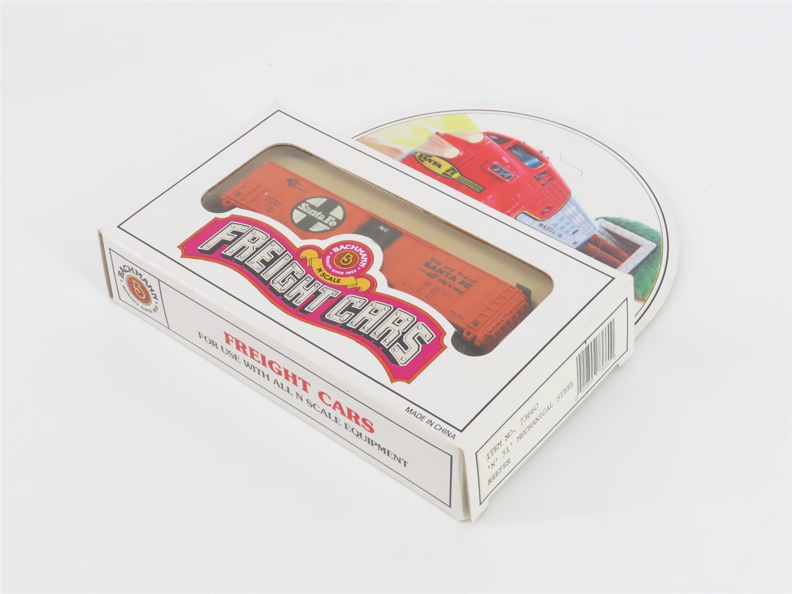 N Scale Bachmann 73660 SFRC Santa Fe Railroad 51' Mechanical Reefer #55360