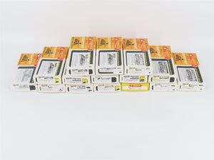 LOT of 15 HO Scale Roundhouse Kits Old Timer Flat Car, MOW, Wood Chip Car