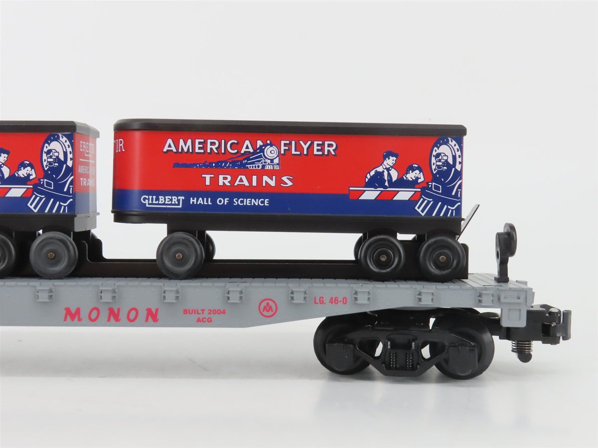 S Scale American Flyer 6-49818 CIL Monon Piggyback Flat Car #24550 w/ Unloader