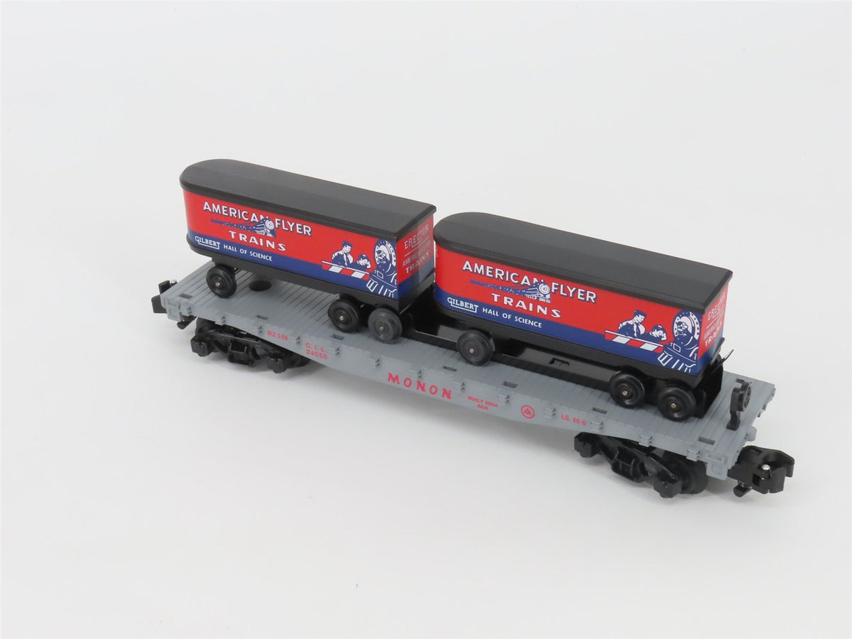 S Scale American Flyer 6-49818 CIL Monon Piggyback Flat Car #24550 w/ Unloader
