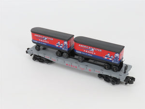 S Scale American Flyer 6-49818 CIL Monon Piggyback Flat Car #24550 w/ Unloader