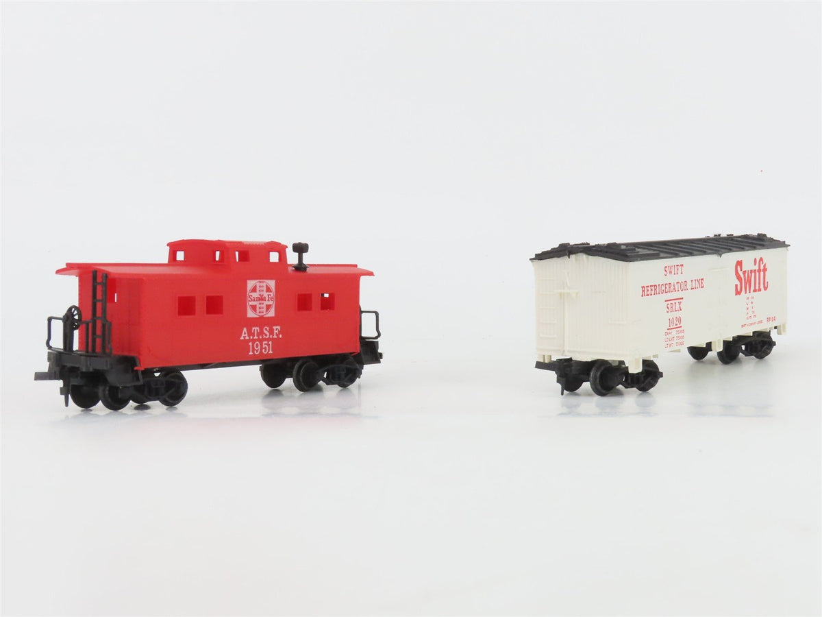 HO Scale Life-Like 08751 ATSF &quot;Li&#39;l Joe Switcher&quot; 0-4-0 Steam Freight Train Set
