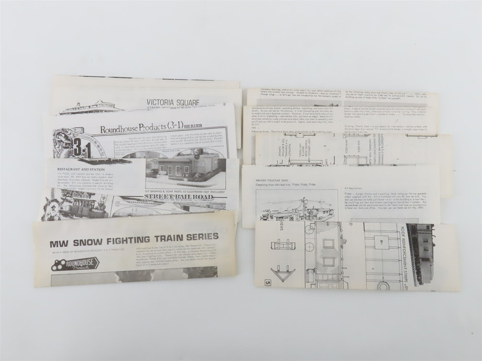 LOT of 11 HO Scale Roundhouse & Con-Cor Kits & RTR Freight, Passenger & Building