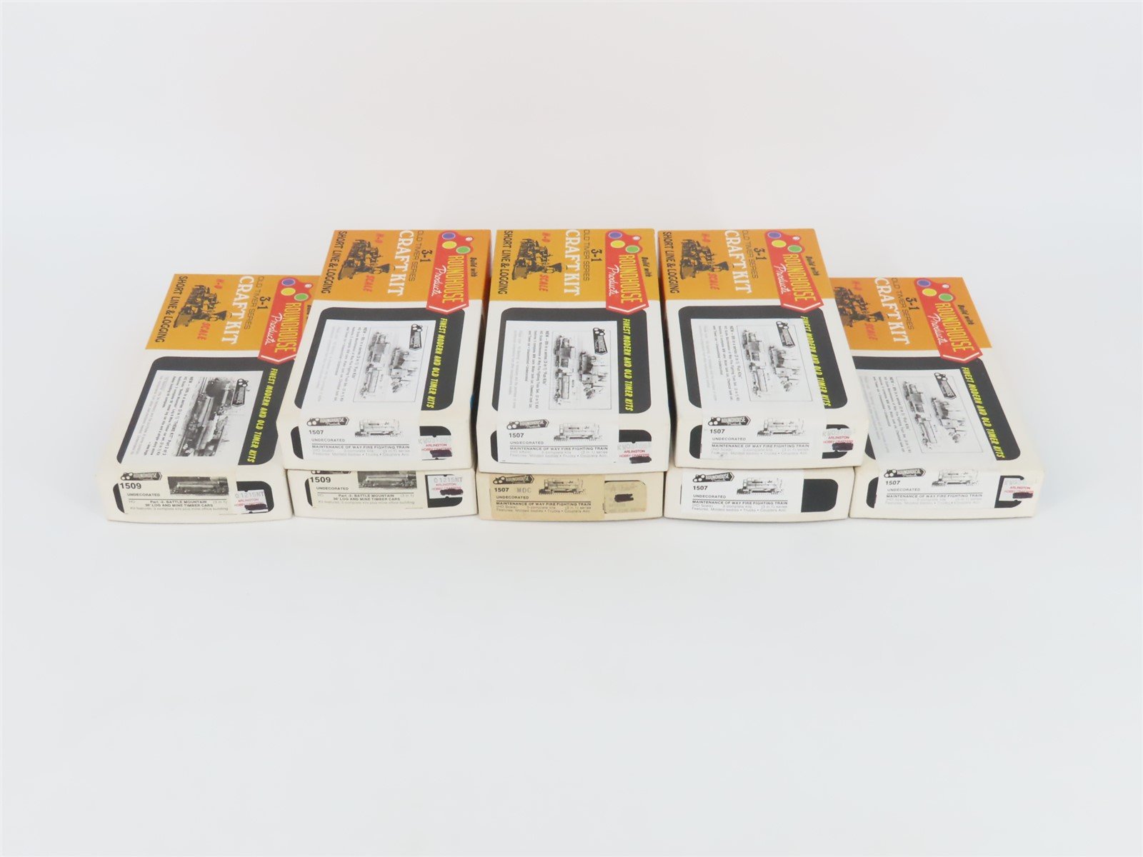 LOT of 8 HO Scale Roundhouse 1507 & 1509 (3 in 1) Old Timer 