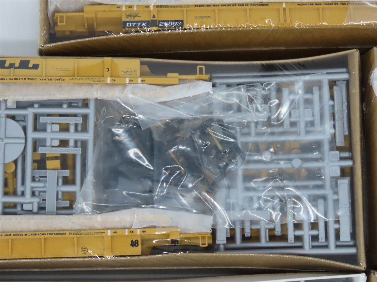 LOT OF 5 HO Scale KITS Walthers TTX DTTX Double Stack Car Sets