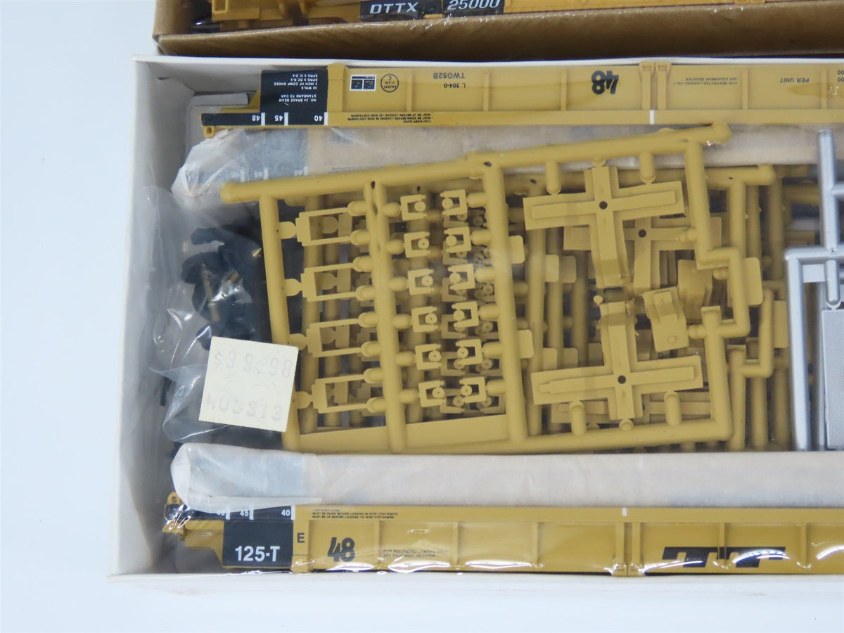 LOT OF 5 HO Scale KITS Walthers TTX DTTX Double Stack Car Sets