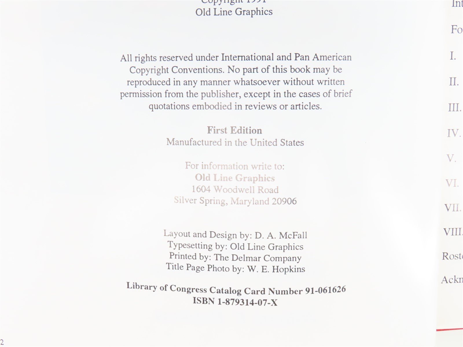 The Western Maryland Railway in the Diesel Era by Salamon and Hopkins ©1991 HC