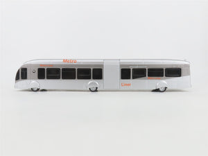LA Metro Liner Articulated NABI Silver Plastic Bus #9200