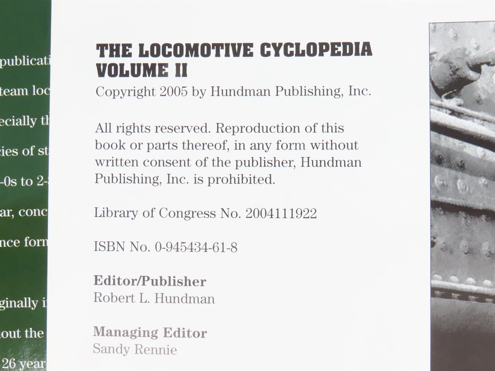 The Locomotive Cyclopedia Vol 2 by Editors of Mainline Modeler Magazine ©2005