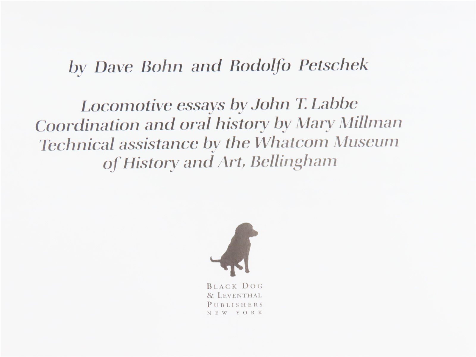 Kinsey Photographer The Locomotive Portraits by Dave Bohn & R. Petschek ©1984