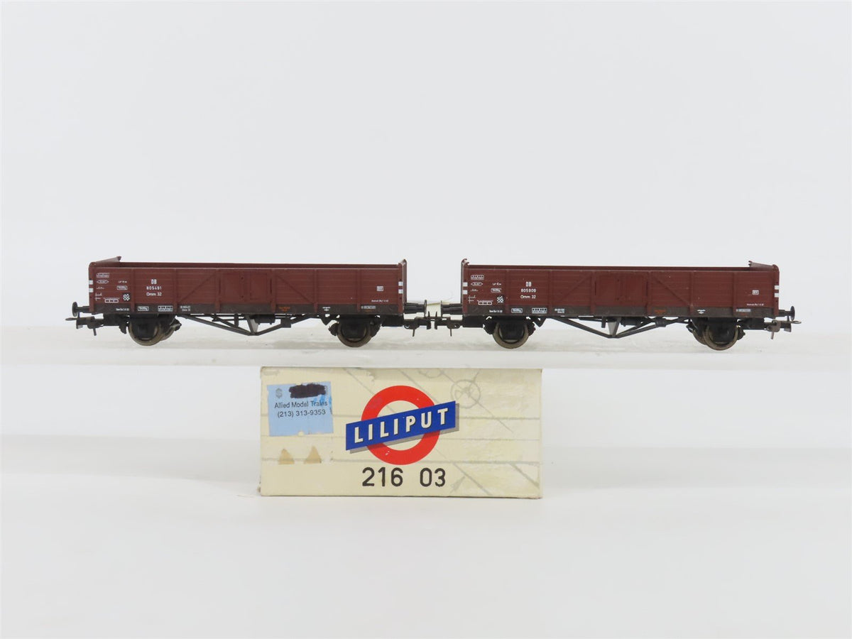 HO Scale Liliput 21603 DB German Federal Railroad Gondola (2-Pk.)
