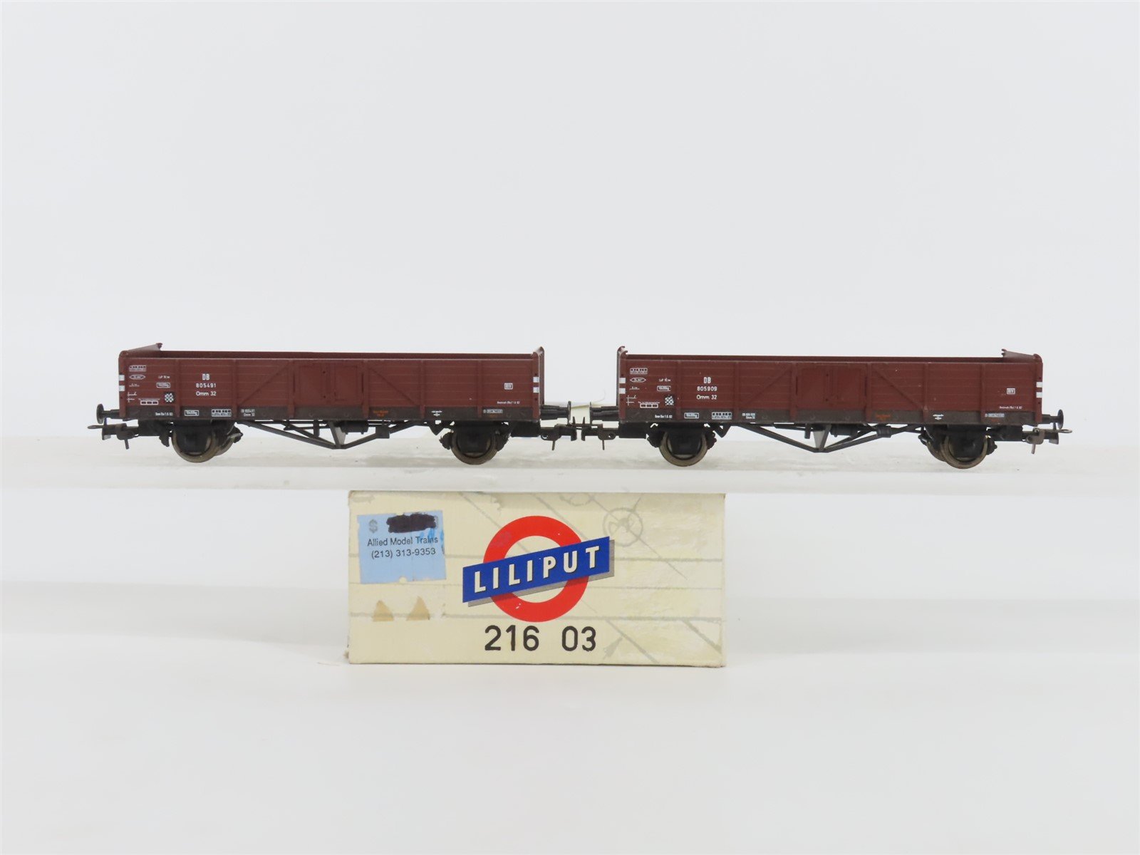 HO Scale Liliput 21603 DB German Federal Railroad Gondola (2-Pk.)