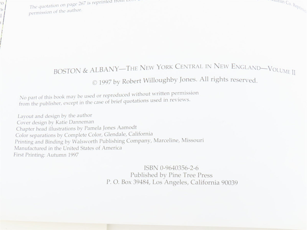Boston and Albany New York Central in New England Vol 2 by Robert W. Jones ©1997