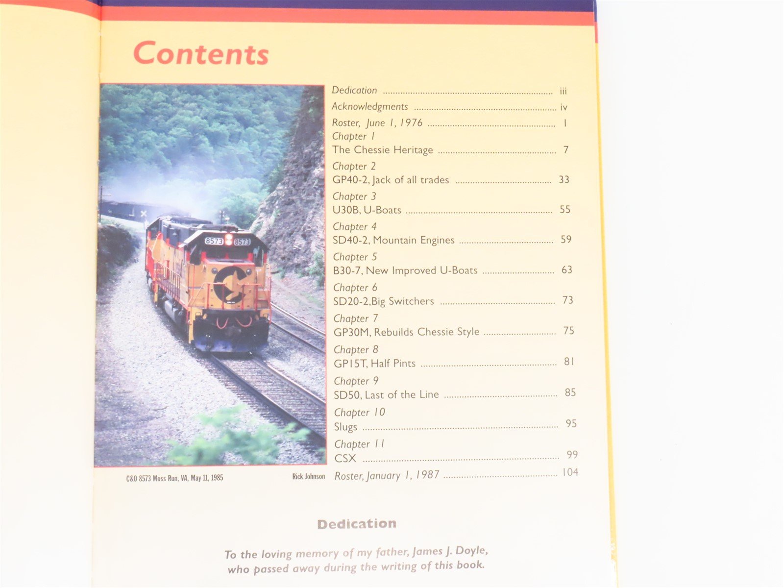 Chessie System Diesel Locomotives by Jerry Doyle ©1999 HC Book