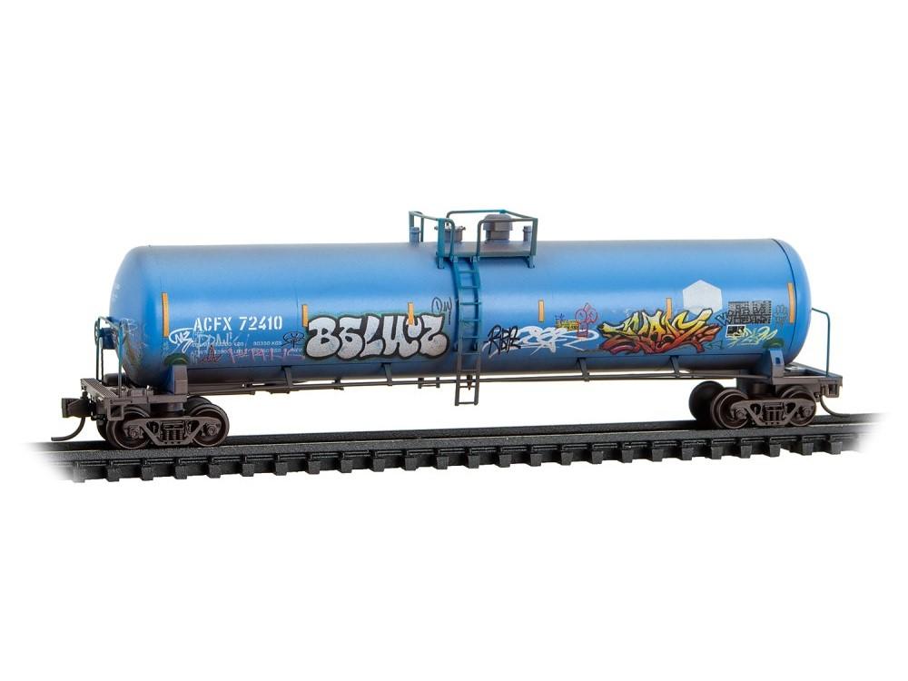 N Micro-Trains MTL 98305101 GE First Union/ex-ACFX Tank Cars 3-Pack w/ Graffiti