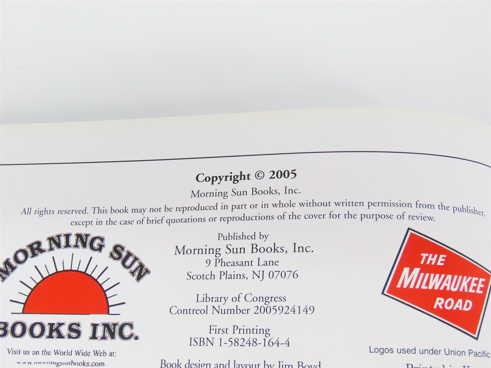 Morning Sun Books: MILW Trackside Milwaukee Road East w/ Jim Boyd ©2005 HC Book