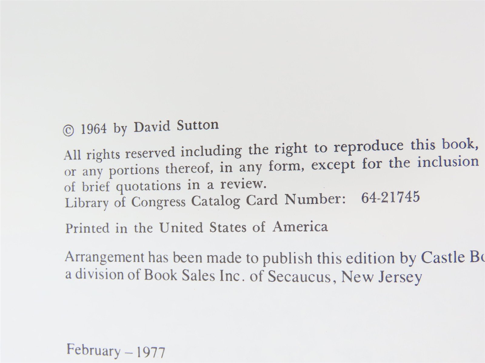 The Complete Book of Model Railroading by David Sutton ©1977 HC Book