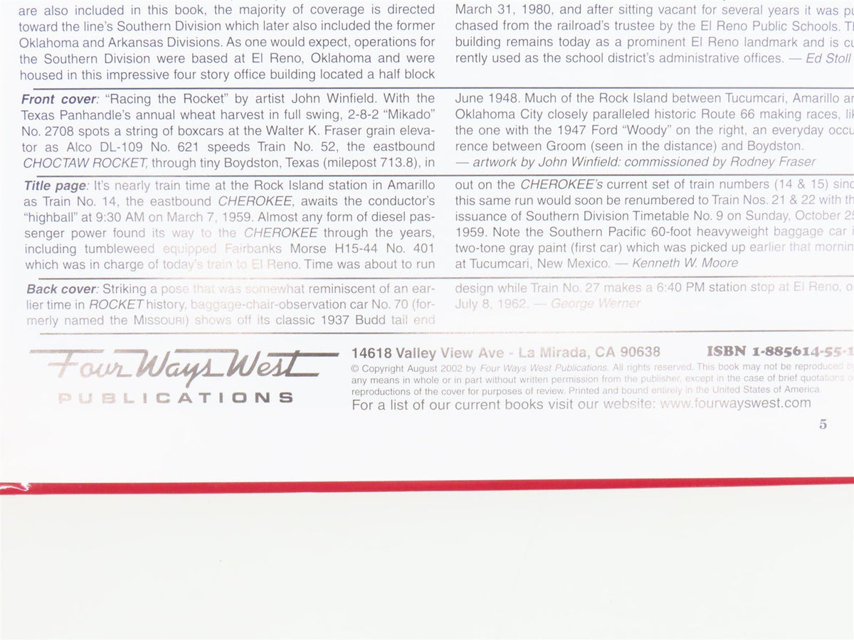 Down South on the Rock Island 1940-1969 by Steve Allen Goen ©2002 HC Book