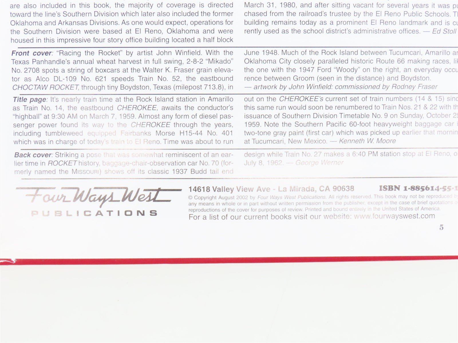 Down South on the Rock Island 1940-1969 by Steve Allen Goen ©2002 HC Book