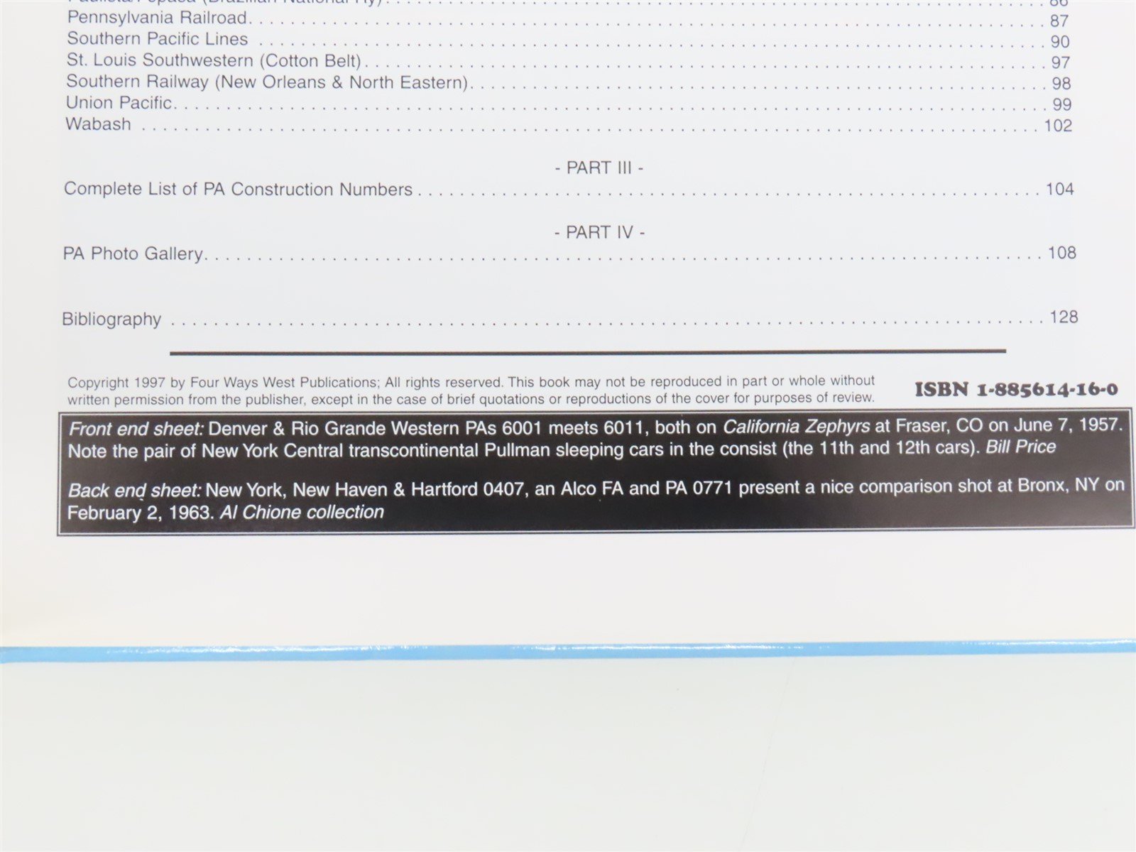 PA Alco's Glamour Girl by Andy Romano ©1997 HC Book