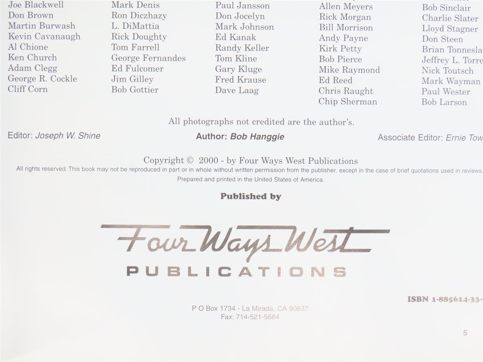 Pool Power West by Bob Hanggie ©2000 HC Book