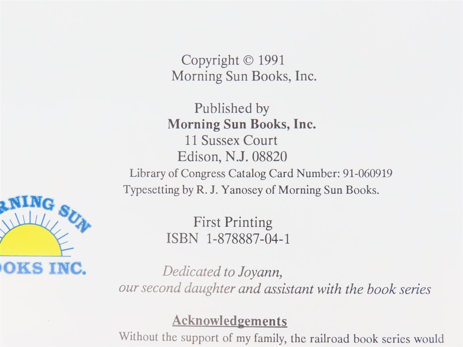 Morning Sun Books Wabash in Color by David R. Sweetland ©1991 HC Book