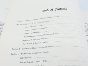 Steam Locomotives Of The Burlington Route by Corbin & Kerka ©1960 HC Book