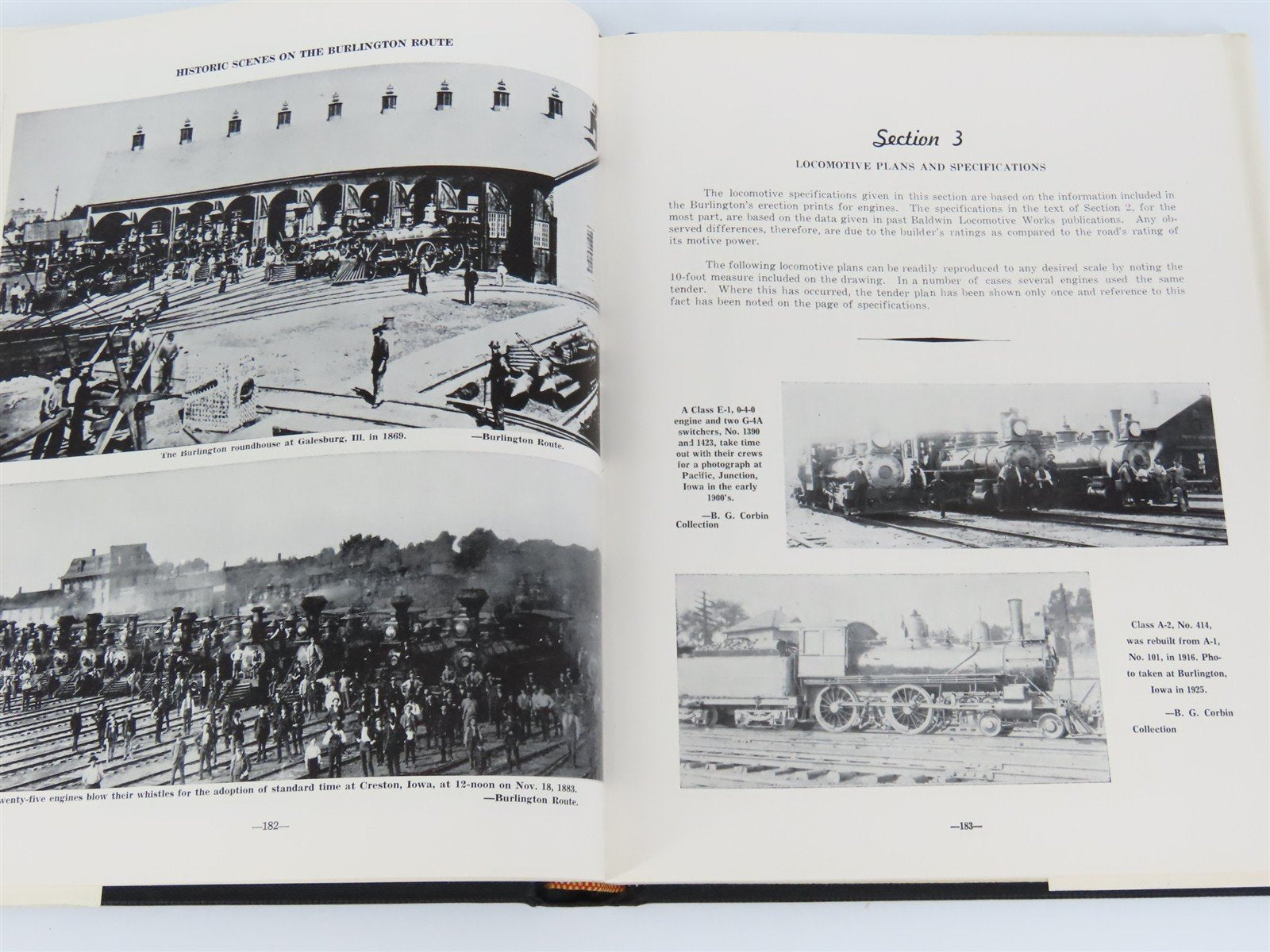 Steam Locomotives Of The Burlington Route by Corbin & Kerka ©1960 HC Book